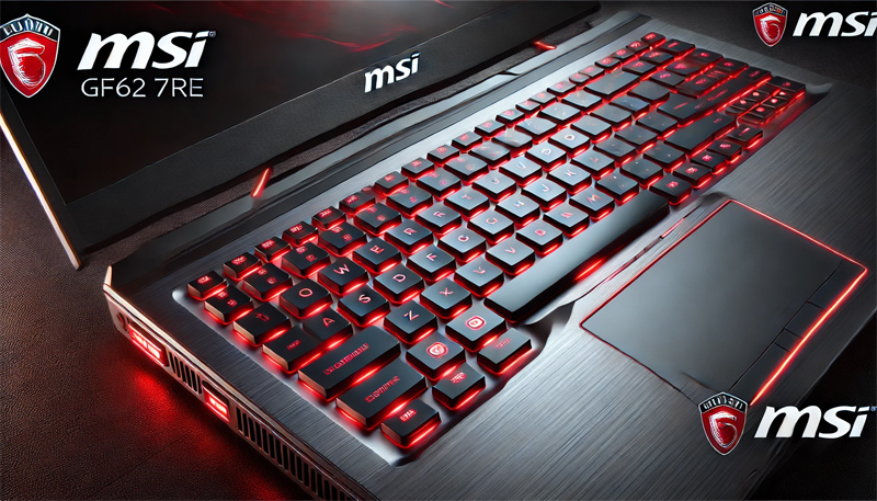 MSI GF62 7RE i7-7700HQ, ram 16g, ssd 180g + hdd 500g, 15.6 FHD, Nvida GTX 1050Ti 4GB GDDR5