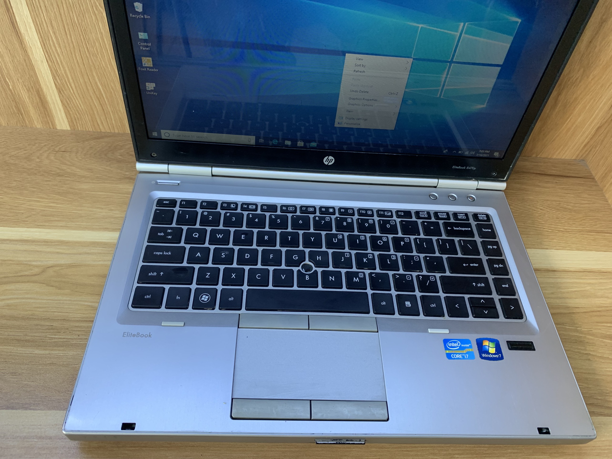 Hp 8460p i7 2630qm ram 4g ssd 120g
